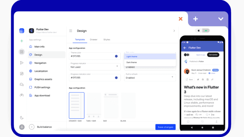 APp builder design screen