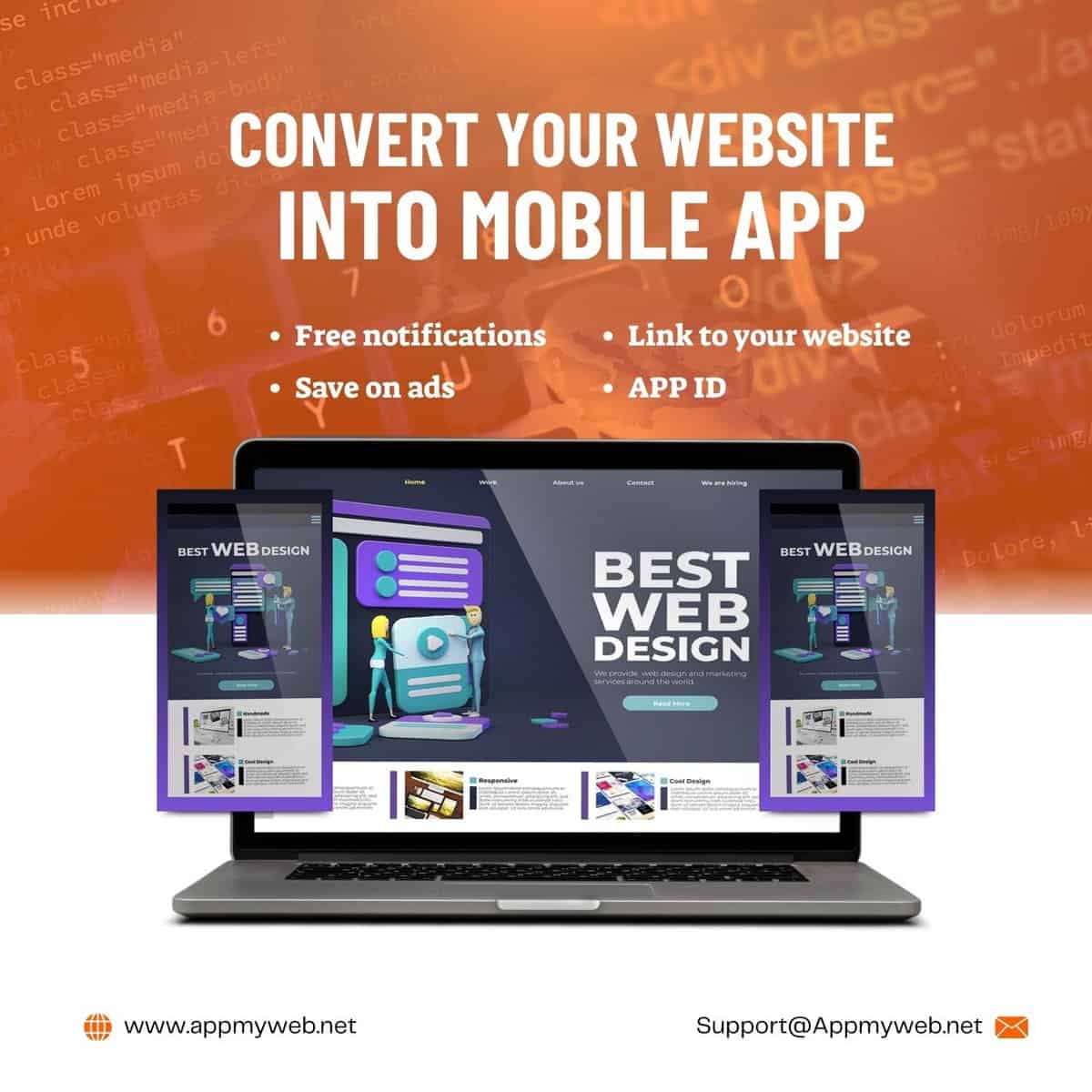 Convert your Website Into mobile app